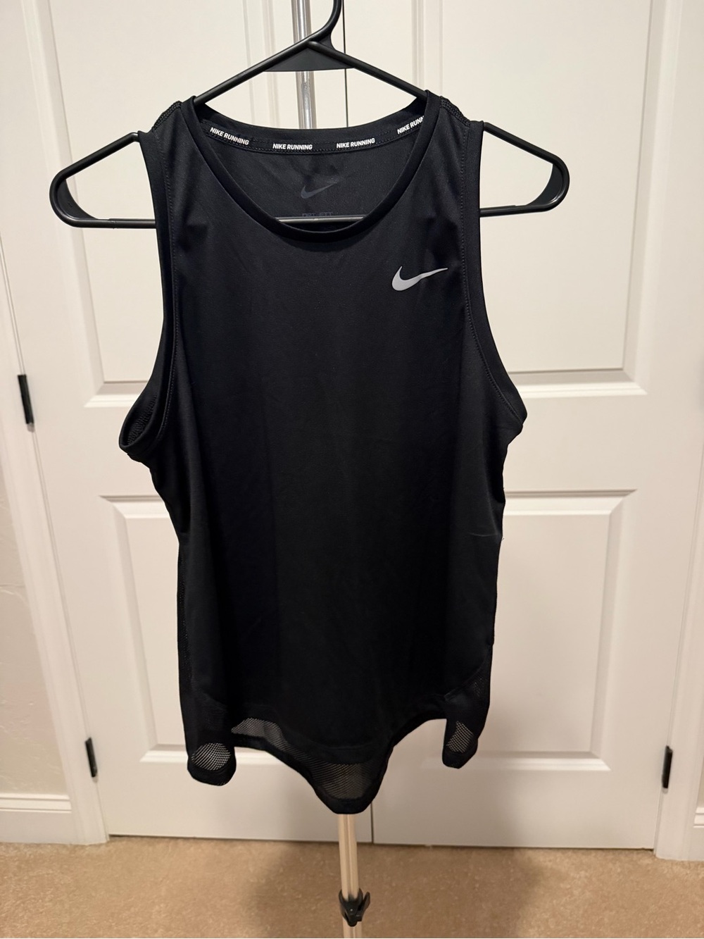 Nike Black Running Tank with Swoosh